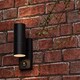 image 2 of ValueLights Black PIR Outdoor Wall Up-Down Light with 5W Cool White Bulb | Black
