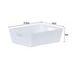 image 4 of Wham Studio 5 x 770ml Rectangular Plastic Storage Baskets Ice White White