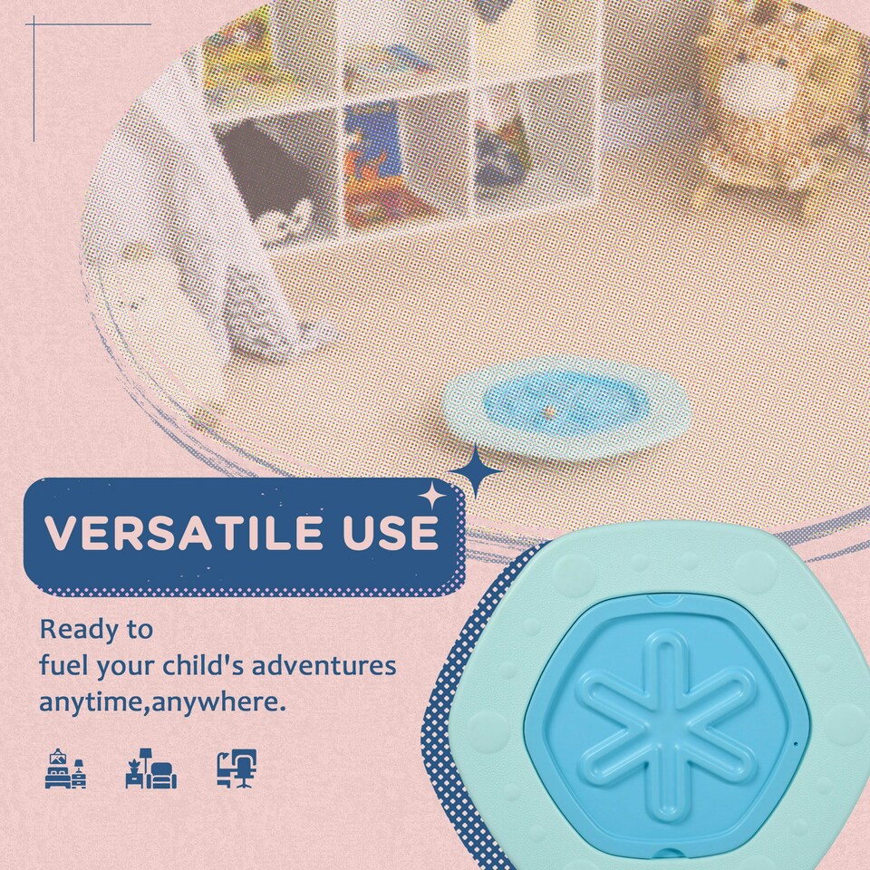 image 1 of ZONEKIZ 2 in 1 Balance Board, Kids Wobble Board with Ball - Blue Blue | One Size
