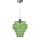image 1 of Benson - 5 Tier Green Glass Chrome Ceiling Pendant Light