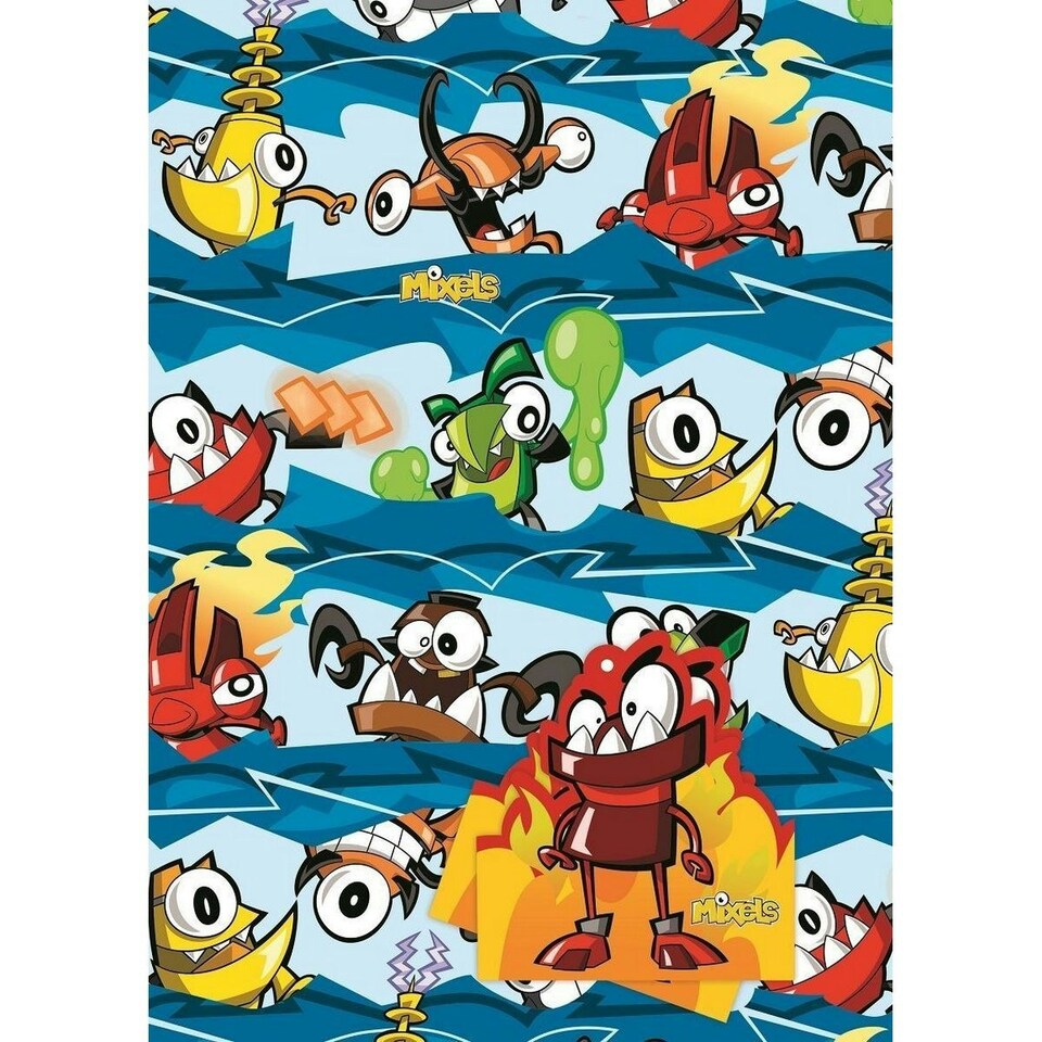 Mixels Paper Characters Gift Wrap - Multicoloured - One Size