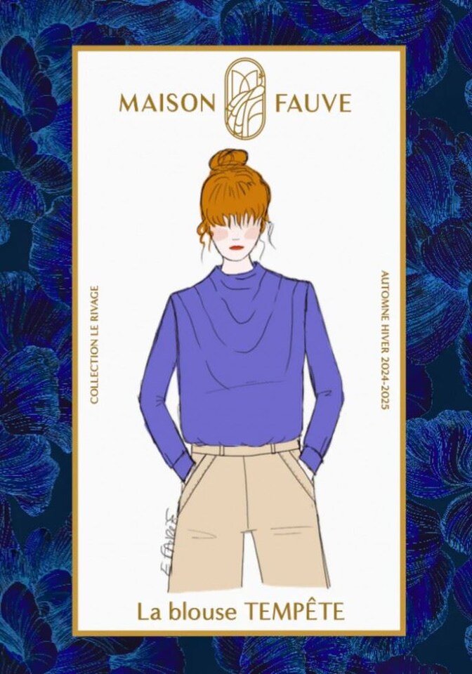 Maison Fauve Sewing Pattern Tempte Blouse, Tops for Women - 6 to 24 ...