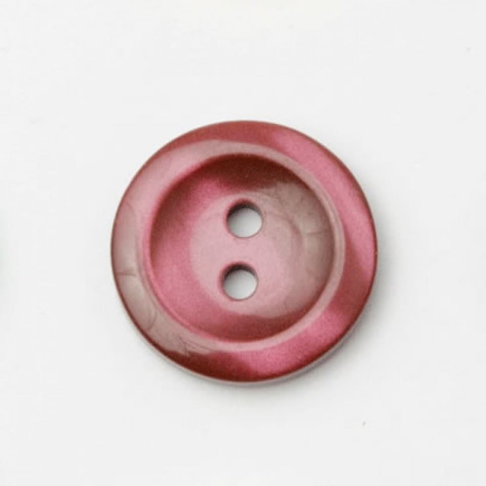Minerva Wine Round Plastic Buttons for Dressmaking - 18mm - per value pack of 100