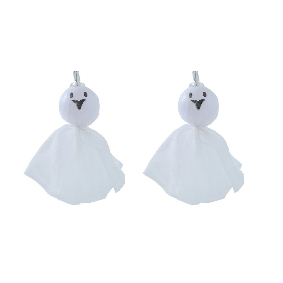 image 1 of Living and Home Halloween 20 LED Ghost Skull Face String Lights