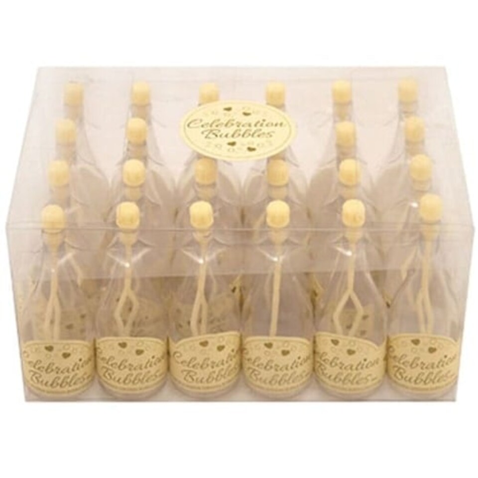 Champagne Bottle Bubbles Cream - Pack of 24