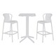 image 1 of Table set with 2 chairs Home ESPRIT White Metal polypropylene 60 x 60 x 102 cm N/A