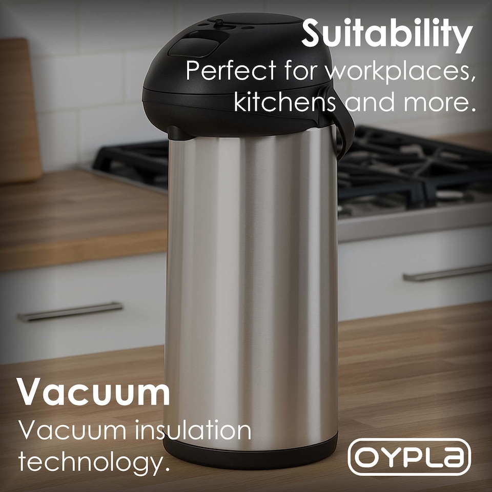 image 1 of 5L Stainless Steel Airpot Insulated Vacuum Thermal Flask Jug