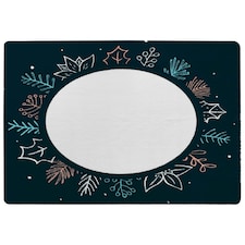 Winter Flowers (Rug) Blue | Large: 140x200cm