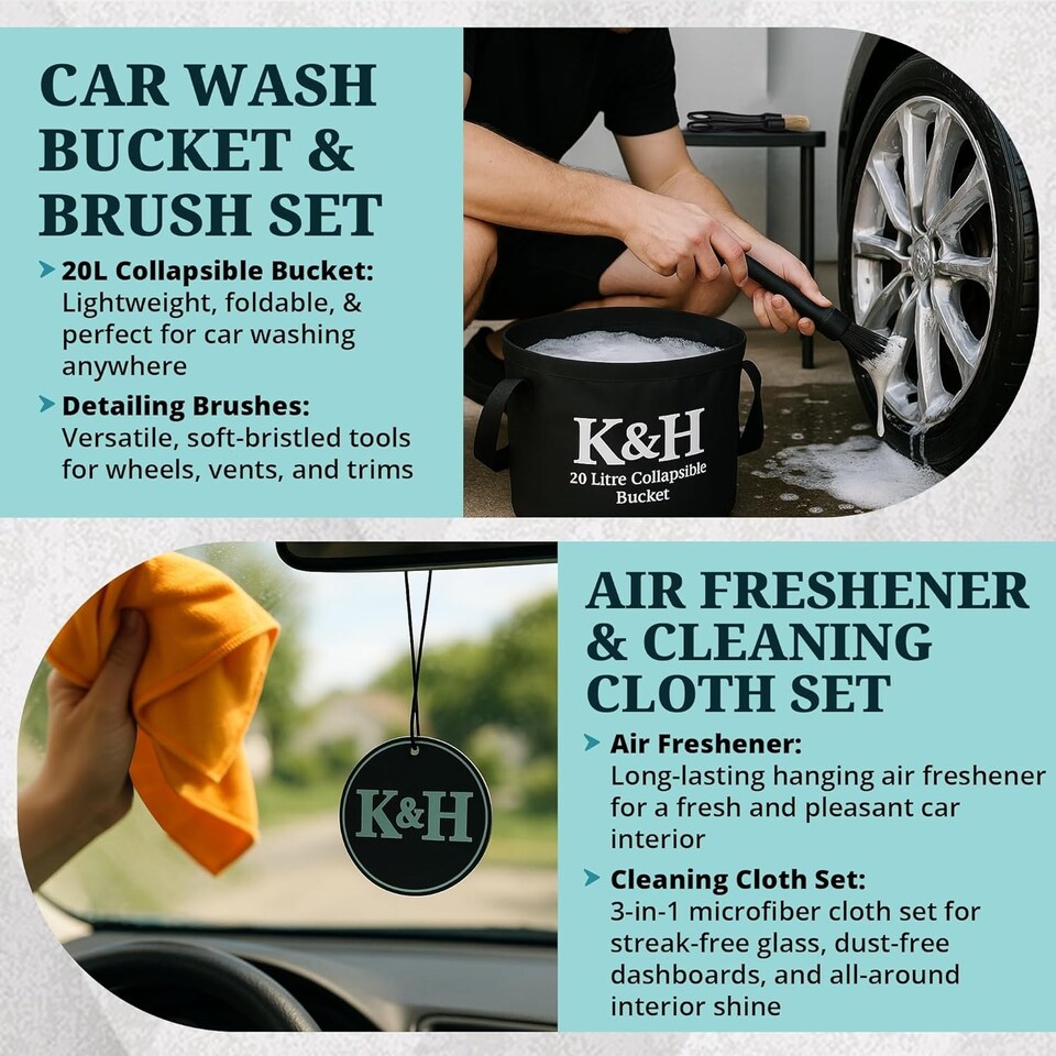 image 1 of Kingsley & Harper Detailer 15-Piece Car Cleaning Set