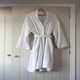 image 4 of Terry Shawl Collar Bathrobe White | One size