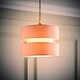 image 2 of ValueLights Sophia Large Easy Fit 2 Tier Pink Lamp Shade & Bulb