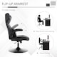 image 4 of Vinsetto Video Game Chair with Lumbar Support, Racing Style Home Office Chair, Computer Chair with Swivel Base, Flip-up Armrest and Headrest, Black