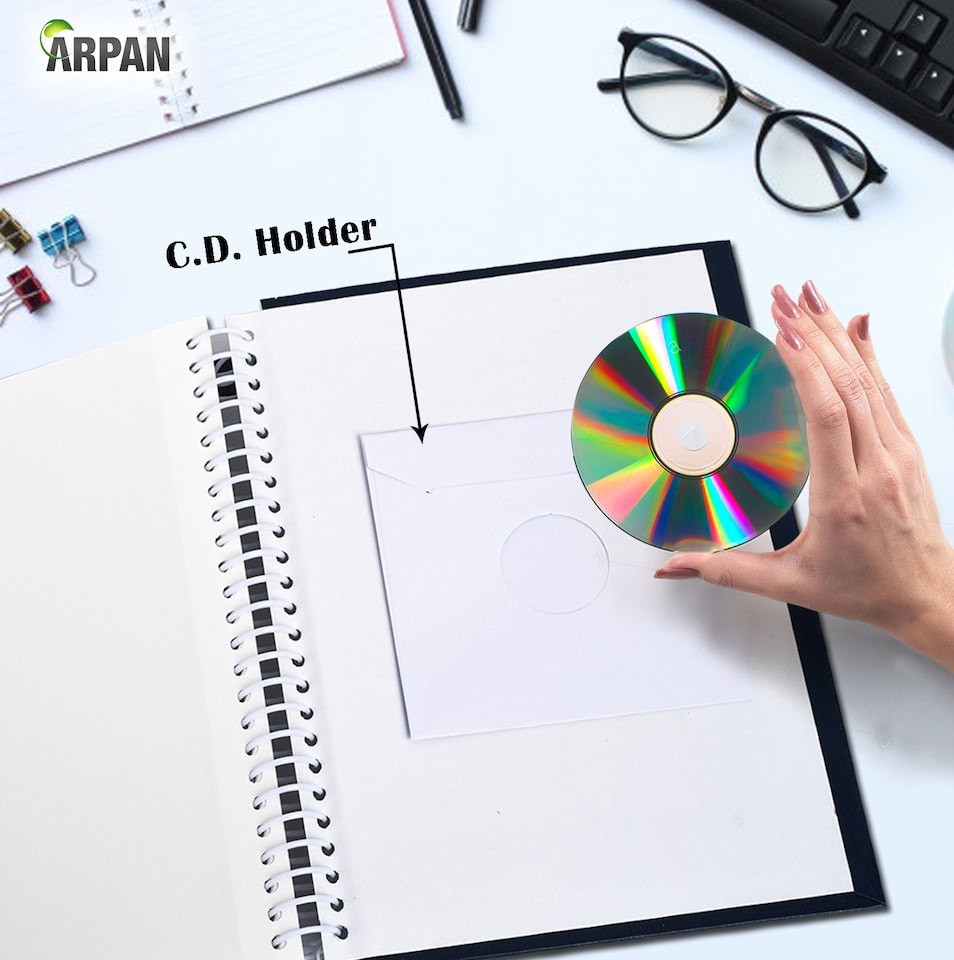 image 1 of ARPAN Self Adhesive Spiral Ring Binding Photo Album – 36 Sheets / 72 Sides – Large Sticky Page Scrapbook Memory Album for Photos, Keepsakes & Special Occasions