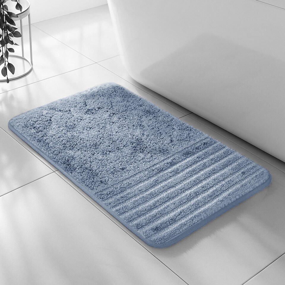 image 1 of Velosso Linear Bath/ Pedestal Mat Cashmere Feel