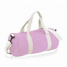 Bagbase Plain Varsity Barrel / Duffle Bag (20 Litres) - CLassic Pink/White - One Size