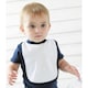 image 2 of Babybugz Baby Single Layer Bib - White/Nautical Blue - One Size