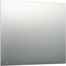 90 x 45cm Rectangle Frameless Bathroom Mirror with Pre-drilled Holes and Wall Hanging Fittings