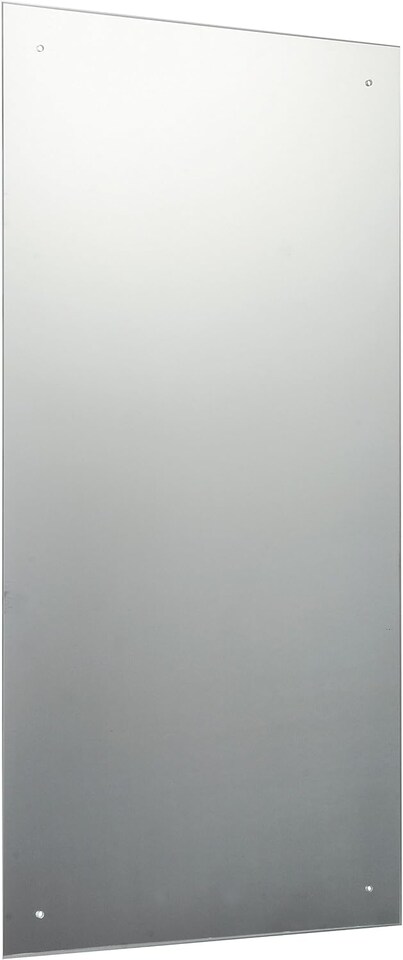 image 1 of 90 x 45cm Rectangle Frameless Bathroom Mirror with Pre-drilled Holes and Wall Hanging Fittings
