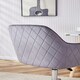 image 4 of Office Chair grey velvet swivel with arms and wheels leisure home desk computer Grey