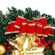 image 4 of Living and Home Christmas Artificial Wreath with Bells Bow Knots- 30cm