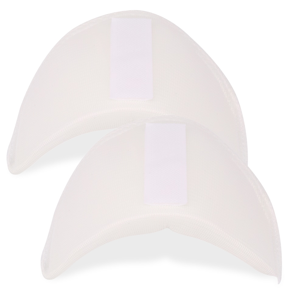 image 1 of White Anti-Slip Shoulder Pads Set-In Foam Design with Hook & Loop Fastening