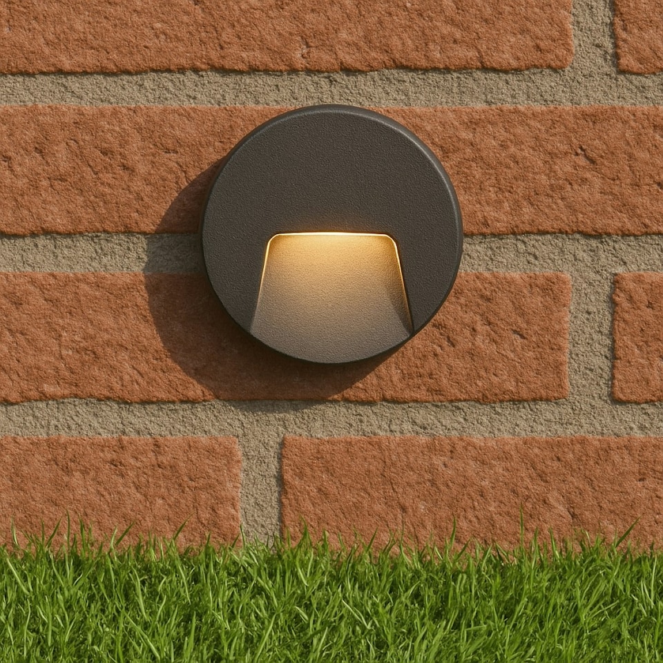 image 1 of CGC PRIMROSE Black LED Round Outdoor Down Light Black