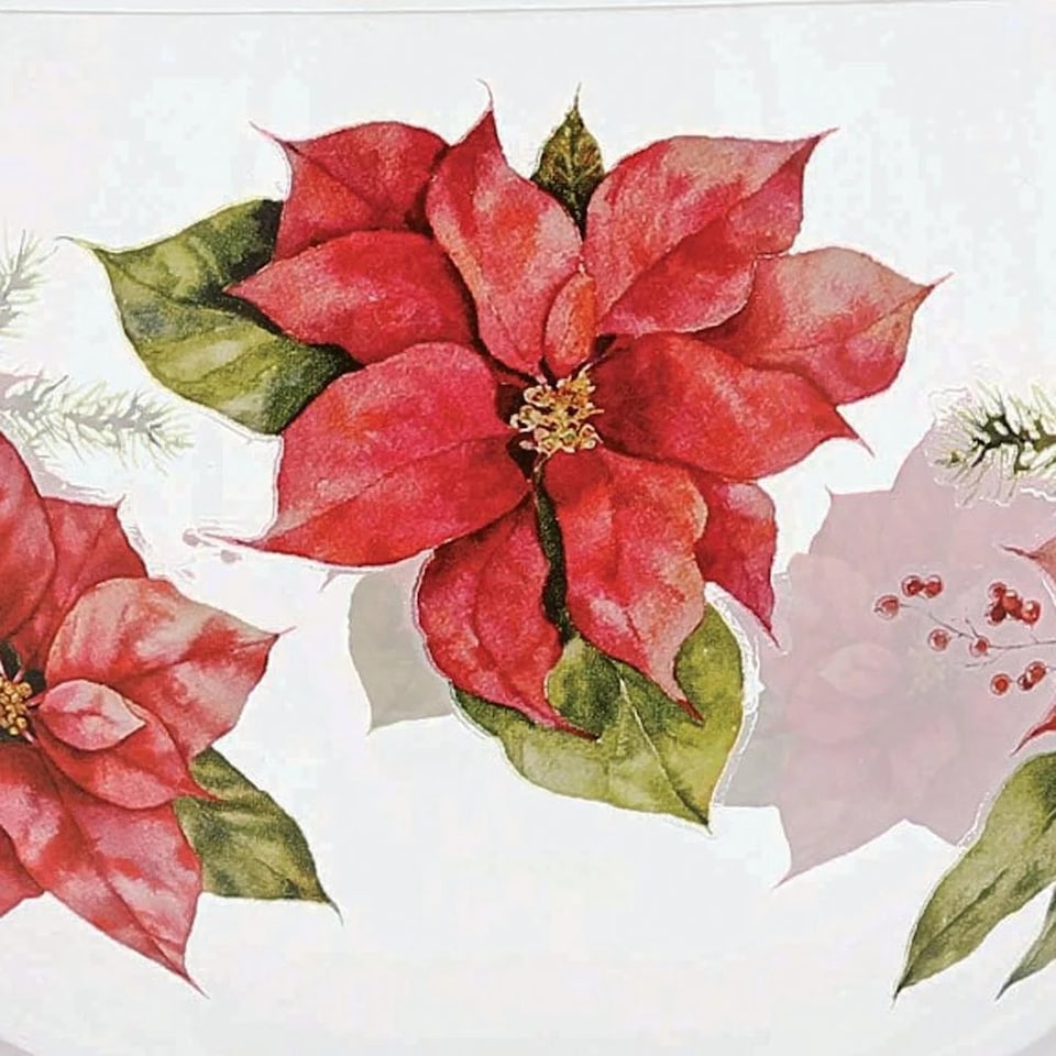 image 1 of Ginology Red Poinsettia Copa Large Gin Glass