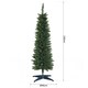 image 5 of HOMCOM 5ft Unlit Artificial Christmas Tree, Pencil Slim mas Tree with Solid Stand and Realistic Branches, Green