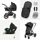 image 5 of Stomp Luxe 12pc Travel System with Cirrus i-Size Car Seat & ISOFIX Base, Carrycot, Reversible Seat, Rain Cover & More (Black/Midnight/Black)