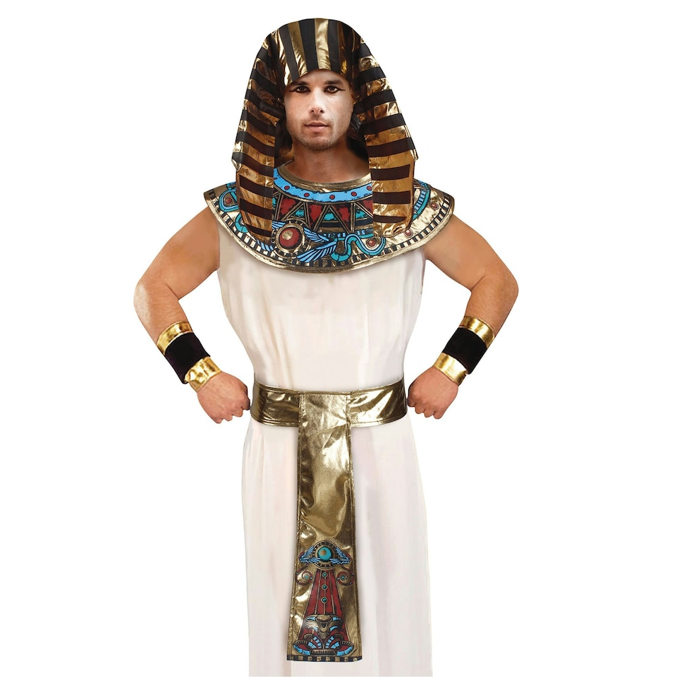 Bristol Novelty Unisex Pharaoh Costume Accessories Set - Gold/Black/Blue/Red - One Size Gold | One Size