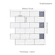 image 1 of Living and Home 10Pcs Peel and Stick 1.2mm Thick Backsplash Tiles - Off White