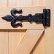 image 5 of Hammer & Tongs Fleur De Lis T-Hinge - W310mm - Black | Black | Black