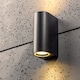 image 5 of CGC EILEEN Black Curved Double GU10 Outdoor Wall Light | Black | Black