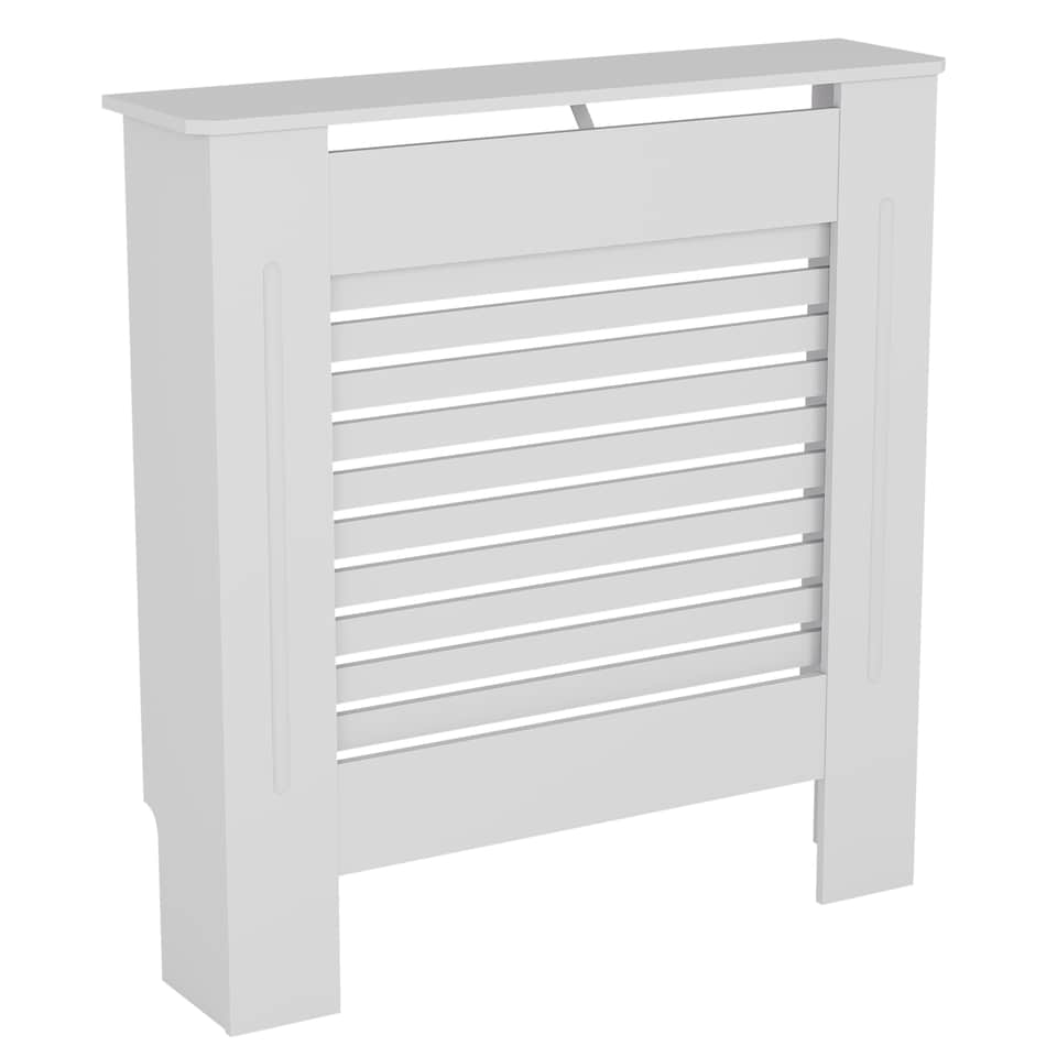 image 1 of Vida Designs Milton Radiator Cover Painted MDF Slatted Cabinet, White, 78cm