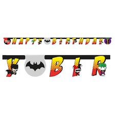 Batman Letter Happy Birthday Banner - Multicoloured - One Size