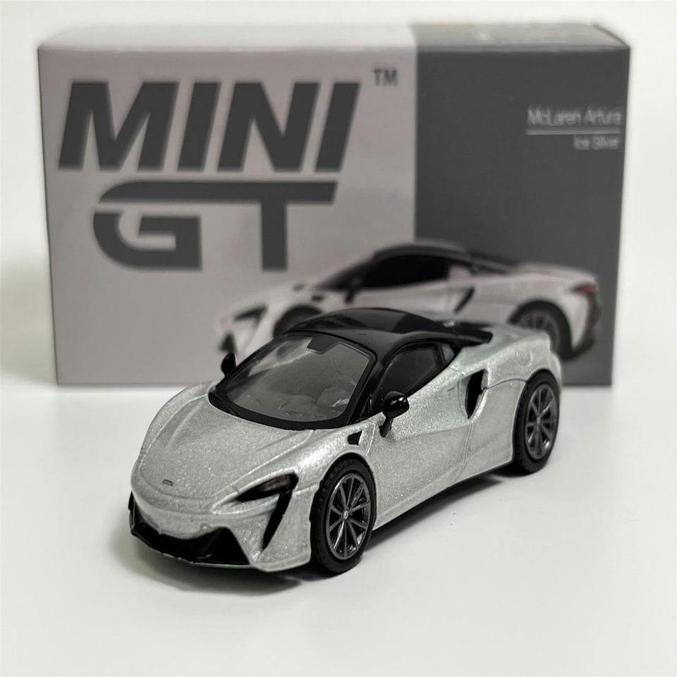 image 1 of McLaren Artura Ice Silver LHD 1:64 Scale Mini GT MGT00582L