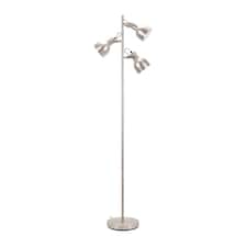 ValueLights Albie Chrome 3 Way Adjustable Directional Floor Lamp