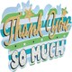 image 1 of 3D Glitter Finished Thank You Lettering Card