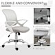 image 6 of Vinsetto Mesh Task Swivel Chair Home Office Desk w/ Lumbar Back Support, Grey