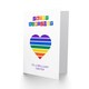 image 2 of Brilliant Sibster Rainbow Stripes Love Heart Birthday Card