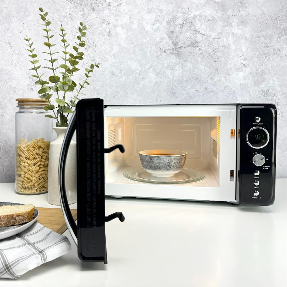 image 1 of Hamilton Beach 20L Retro Black Microwave