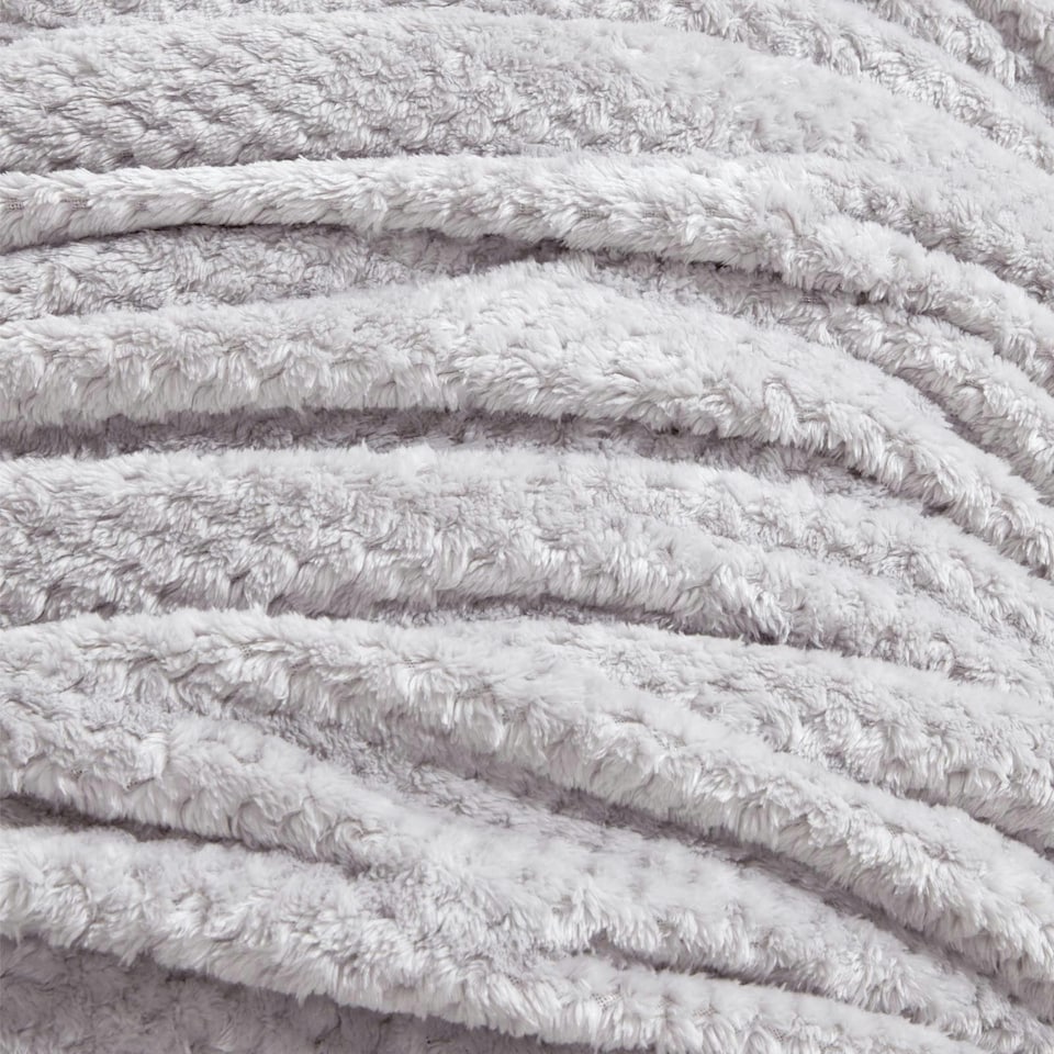 image 1 of OHS Luxury Waffle Mink Warm Blanket, 150x200cm - Silver