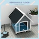image 4 of PawHut Dog Kennel Outdoor Dog House w/ Removable Floor, for Medium Dogs