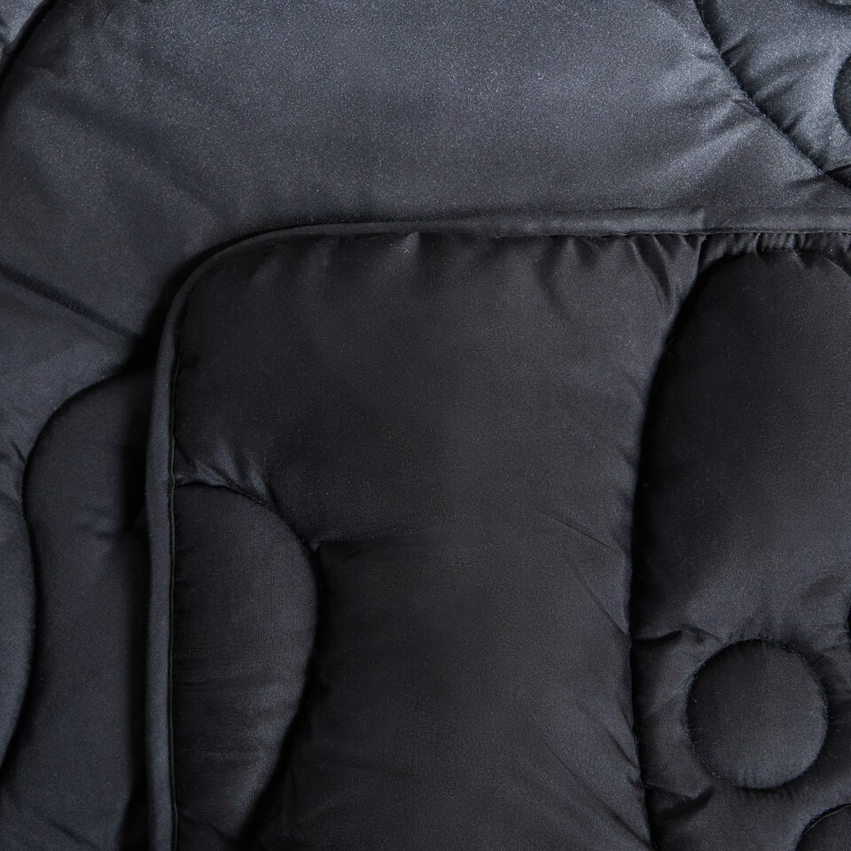 image 1 of OHS Quilted Embossed Patterned Soft Plump Coverless 7.5 Tog Washable Duvet Cover and Pillowcase Bedding Set Black | Gaming | Double
