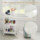 image 8 of COSTWAY 3-Tier Rolling Storage Cart Utility Cart