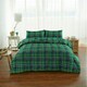 image 2 of Tartan Check Brushed Cotton Duvet Cover Set - Single - Green