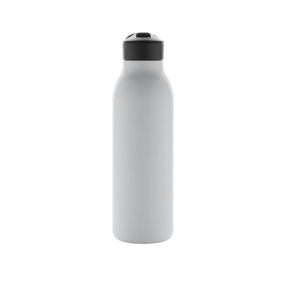 image 1 of Avira Ara Flip Top Recycled Stainless Steel 500ml Water Bottle - White - One Size White | One Size