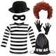image 1 of Storybook Burglar Costume - Swag Bag & Accessories Black | S