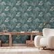 image 2 of World Of Wallpaper Japanese Garden Wallpaper - Teal - 10m x 53cm | Green