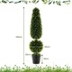 image 2 of COSTWAY 120CM Artificial Boxwood Topiary Tree with Natural Vines Green | One Size